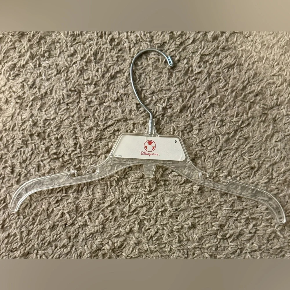 Walt Disney Store Logo Vintage Clear Plastic Youth Children’s Clothes Hanger